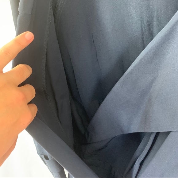 Lacoste Silk Double Breasted Navy Shirt Dress - Picture 10 of 13